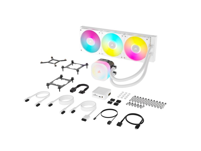 Corsair iCUE LINK TITAN RX RGB Processor All-in-one liquid cooler 12 cm White 1 pc(s) CW-9061021-WW – Corsair Охладители