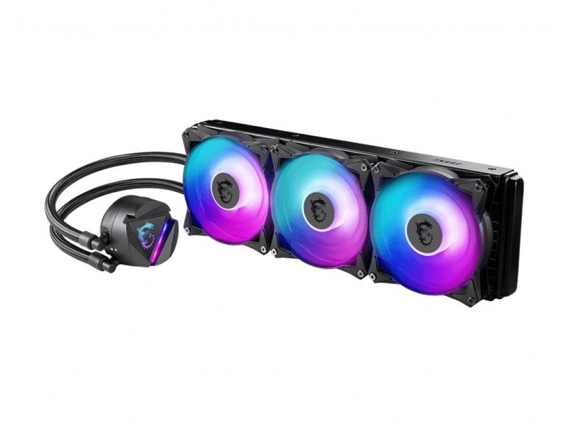 MSI MAG CORELIQUID 360R V2 Liquid CPU Cooler 360mm Radiator, 3x 120mm ARGB PWM Fan, ARGB lighting, Center Supported, Compatible with Intel and AMD Platforms, Latest LGA 1700 ready 306-7ZW1C41-813 – MSI  Охладители