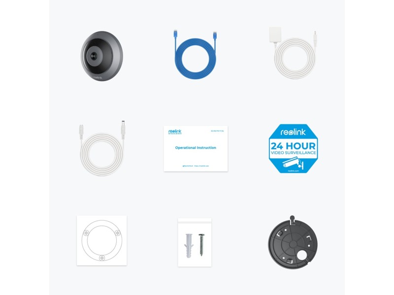 Reolink Fisheye Series W520 - 6MP Indoor Fisheye Wi-Fi Camera, 360° View, Multiple Display Modes, Person Detection W520 – reolink IP видео камери