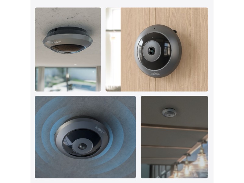 Reolink Fisheye Series W520 - 6MP Indoor Fisheye Wi-Fi Camera, 360° View, Multiple Display Modes, Person Detection W520 – reolink IP видео камери
