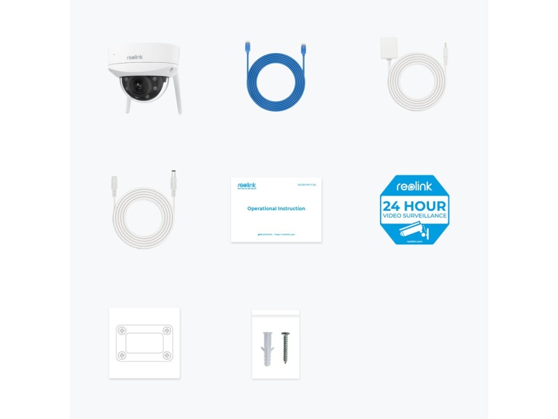 Reolink W437 - 4K Wi-Fi 6 Security Camera, IK10 Vandal-Proof, 5X Optical Zoom, 2.4/5 GHz Wi-Fi, Color Night Vision WC843WAD4K01 – reolink IP видео камери