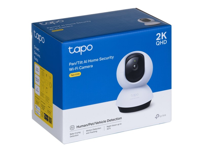 TP-Link Tapo Pan/Tilt AI Home Security Wi-Fi Camera Tapo C220 – TP-Link IP видео камери