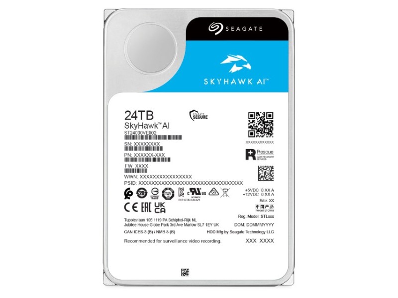 Seagate SkyHawk AI 3.5 24 TB Serial ATA III ST24000VE002 – SEAGATE Хард Дискове