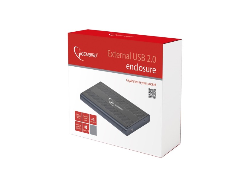 Gembird EE2-U2S-5 storage drive enclosure HDD enclosure Black 2.5 EE2-U2S-5 – GEMBIRD Кутии за външен хард диск