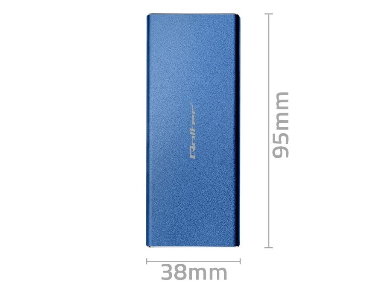 Qoltec 51832 Enclosure | M.2 SSD drive | SATA | NGFF| USB 3.0 | Super speed 5Gb/s | 2TB | Blue 51832 – Qoltec Кутии за външен хард диск