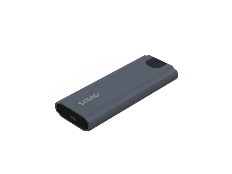 Savio M.2 SSD NVMe external drive enclosure, USB-C 3.1, AK-67, grey Savio M.2 SSD NVMe external drive enclosure, USB-C 3.1, AK-67, grey AK-67 – SAVIO Кутии за външен хард диск