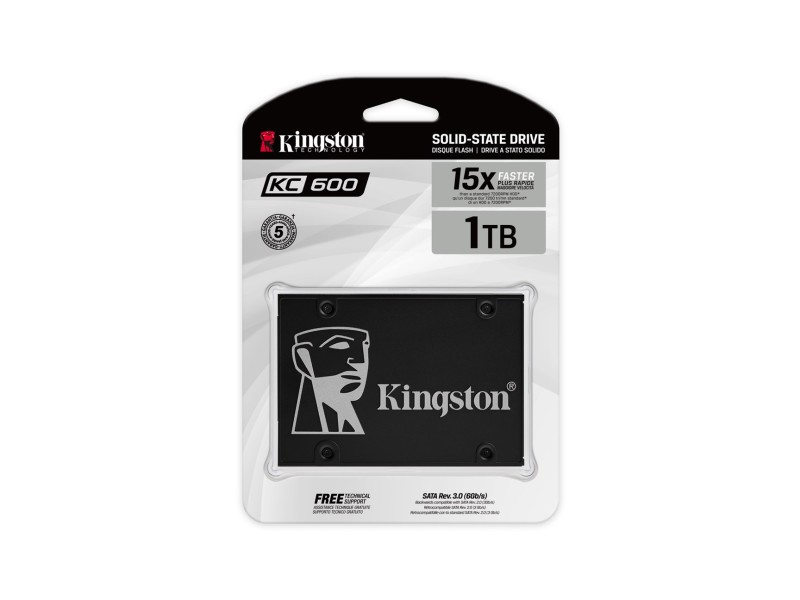 Kingston Technology KC600 2.5 1024 GB Serial ATA III 3D TLC SKC600/1024G – Kingston Solid-State Drive (SSD)