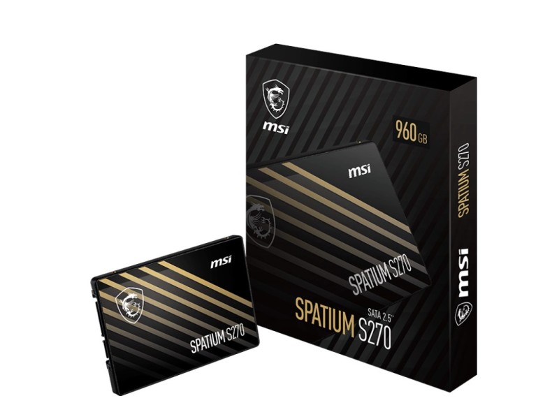 MSI SPATIUM S270 SATA 2.5 960GB internal solid state drive 2.5 Serial ATA III 3D NAND S78-440P130-P83 – MSI  Solid-State Drive (SSD)