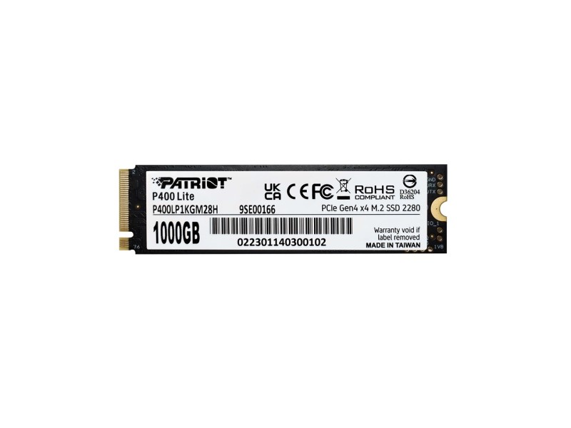 Patriot Memory P400 Lite 1 TB M.2 PCI Express 4.0 NVMe P400LP1KGM28H – Patriot Solid-State Drive (SSD)