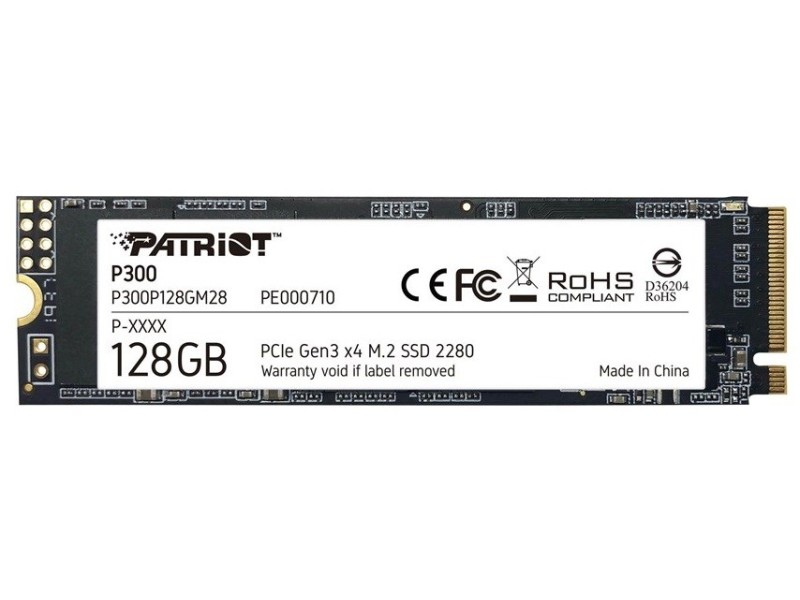 SSD PATRIOT P300 M.2 PCI-EX4 NVME 128 GB P300P128GM28 – Patriot Solid-State Drive (SSD)