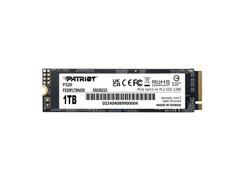 SSD PATRIOT VIPER P320 M.2 PCI-Ex4 NVMe 1TB 3GB/S (P320P1TBM28) P320P1TBM28 – Patriot Solid-State Drive (SSD)