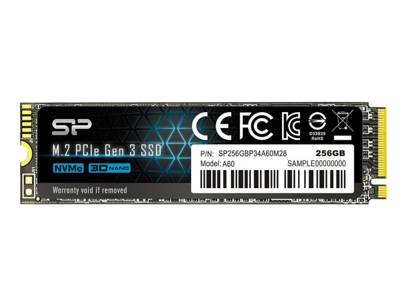 Silicon Power P34A60 M.2 256 GB PCI Express SLC NVMe SP256GBP34A60M28 – SILICON POWER Solid-State Drive (SSD)