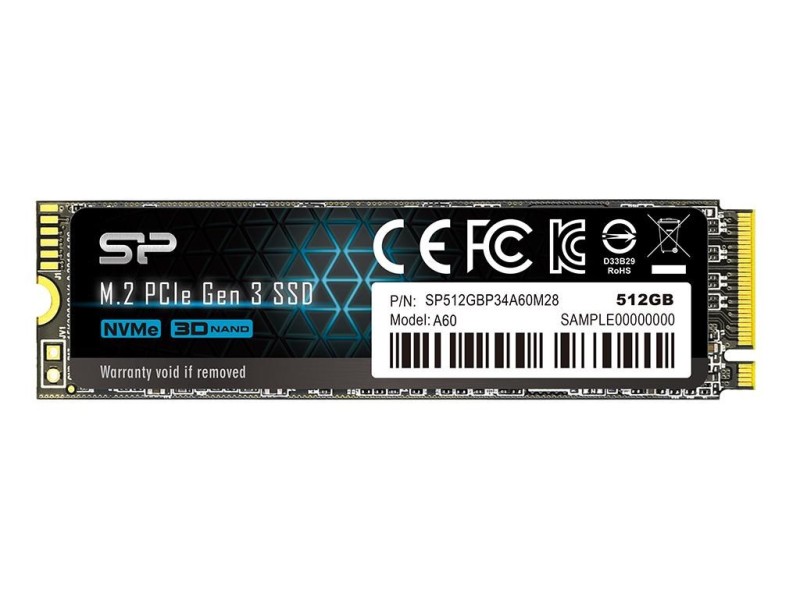 Silicon Power P34A60 M.2 512 GB PCI Express SLC NVMe SP512GBP34A60M28 – SILICON POWER Solid-State Drive (SSD)