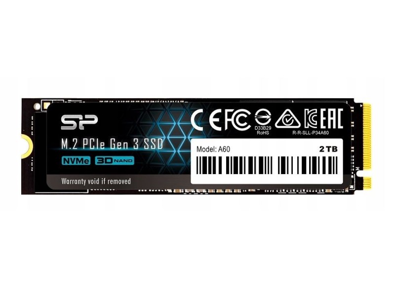 Silicon Power P34A80 M.2 2048 GB PCI Express 3.0 SLC NVMe SP002TBP34A60M28 – SILICON POWER Solid-State Drive (SSD)