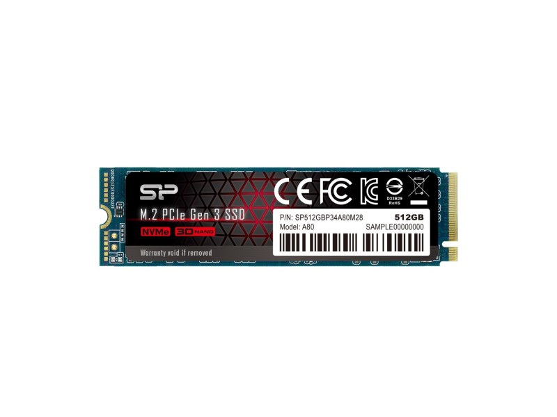 Silicon Power P34A80 M.2 512 GB PCI Express 3.0 SLC NVMe SP512GBP34A80M28 – SILICON POWER Solid-State Drive (SSD)