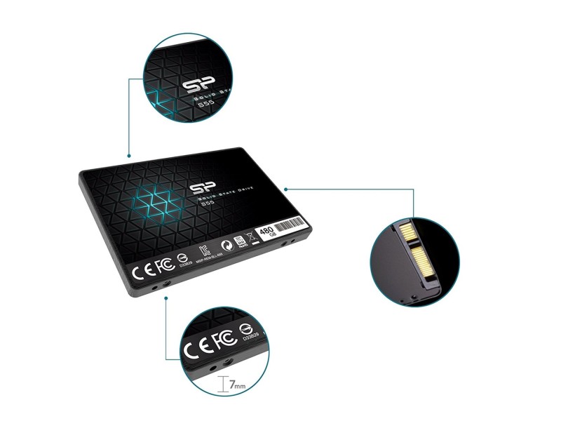 Silicon Power Slim S55 2.5 480 GB Serial ATA III TLC SP480GBSS3S55S25 – SILICON POWER Solid-State Drive (SSD)