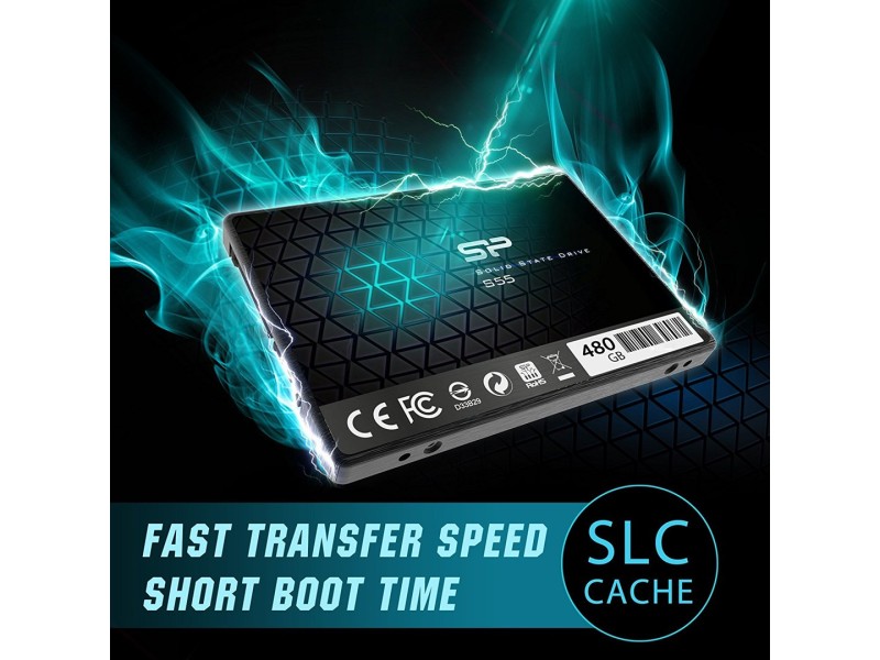 Silicon Power Slim S55 2.5 480 GB Serial ATA III TLC SP480GBSS3S55S25 – SILICON POWER Solid-State Drive (SSD)