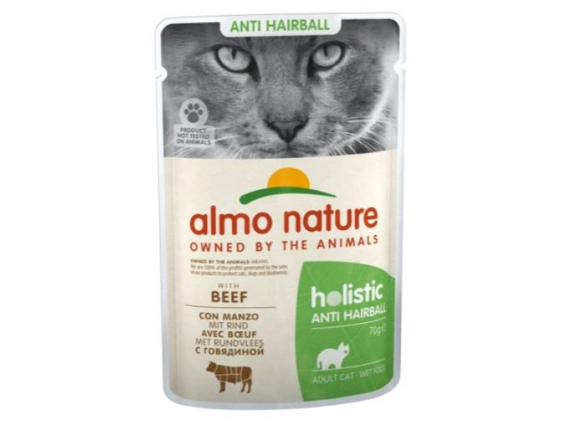 ALMO NATURE Hairball - wet food for adult cats - beef - 70g DLZATUKMK0052 – almo nature Храна за котки