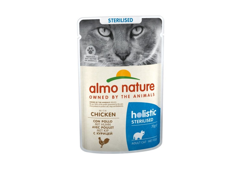 ALMO NATURE Holistic Sterilised with Chicken - wet cat food - 70g DLZATUKMK0051 – almo nature Храна за котки