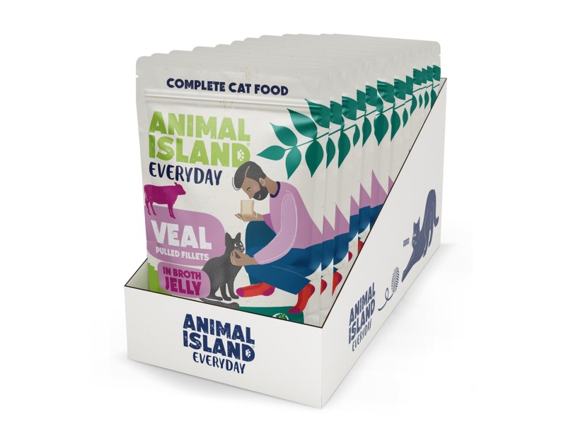 ANIMAL ISLAND Everyday Jelly Veal - wet cat food - 12 x 85g DLKANLKAM0027 – ANIMAL ISLAND Храна за котки