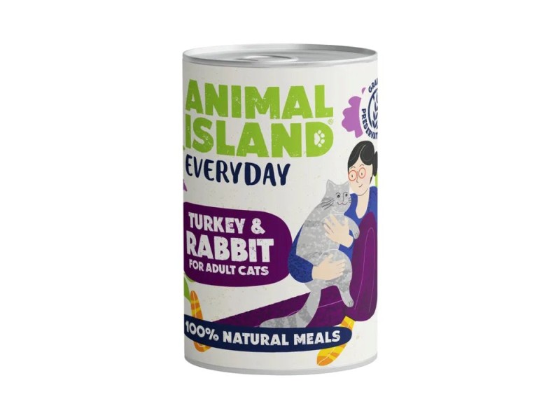 ANIMAL ISLAND Everyday Turkey and rabbit - wet cat food - 400g DLKANLKAM0013 – ANIMAL ISLAND Храна за котки