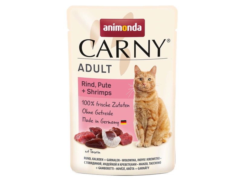 ANIMONDA Carny Adult Beef, turkey and shrimps - wet cat food - 85g DLKANMKAM0026 – animonda Храна за котки