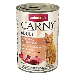 ANIMONDA Carny Adult Chicken, turkey, duck hearts - wet cat food - 400g