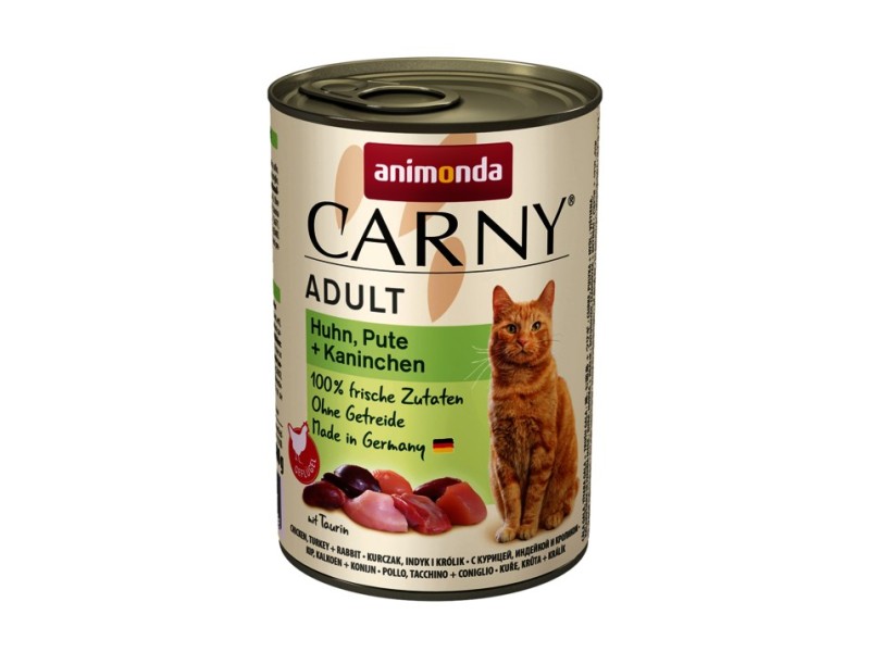 ANIMONDA Carny Adult flavour: chicken. turkey. rabbit - wet cat food - 400g ANIMONDA Carny Adult flavour: chicken. turkey. rabbit - wet cat food - 400g DLZANMKMK0093 – animonda Храна за котки