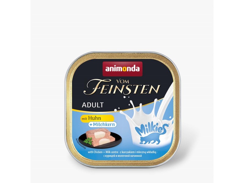 ANIMONDA Vom Feinsten Adult Milkies with Chicken and Milky Filling - Wet Food for Cats - 100g DLKANMKAM0060 – animonda Храна за котки