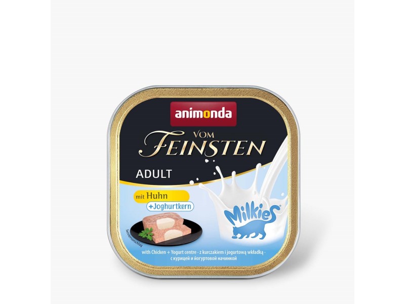 ANIMONDA Vom Feinsten Adult Milkies with Chicken and Yogurt Filling - Wet Cat Food - 100g DLKANMKAM0062 – animonda Храна за котки