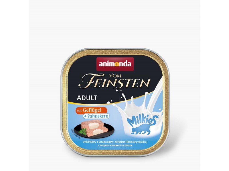 ANIMONDA Vom Feinsten Adult Milkies with Poultry and Creamy Filling - Wet Cat Food - 100g DLKANMKAM0063 – animonda Храна за котки
