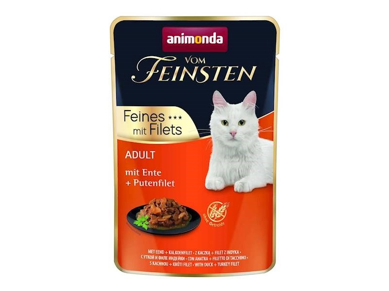 ANIMONDA vom Feinsten Duck, turkey fillet - wet cat food - 85 g DLZANMKMK0208 – animonda Храна за котки
