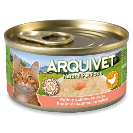 ARQUIVET Chicken in sauce with salmon - wet cat food - 80g