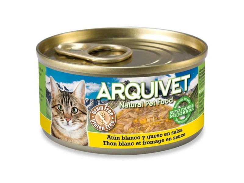 ARQUIVET Tuna with Cheese - wet cat food - can - 80 g DLKARQKAM0007 – ARQUIVET Храна за котки