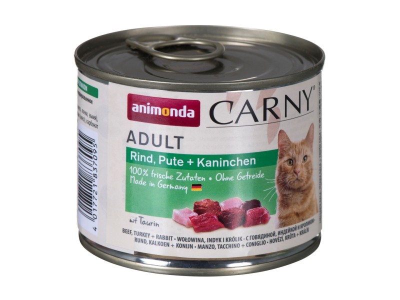 Animonda Carny Adult Beef, Turkey and Rabbit 200 g DLZANMKMK0071 – animonda Храна за котки
