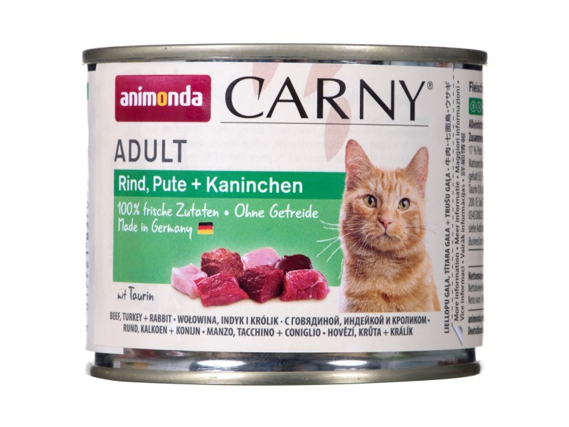 Animonda Carny Adult Beef, Turkey and Rabbit 200 g DLZANMKMK0071 – animonda Храна за котки