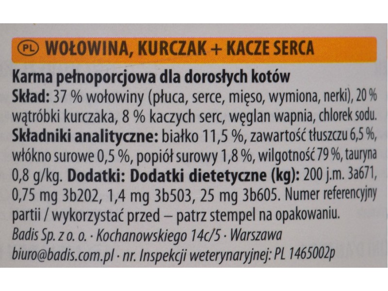 Animonda Carny Adult Beef. chicken and duck hearts 200 g DLZANMKMK0060 – animonda Храна за котки
