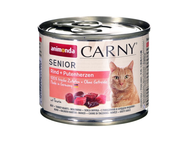 Animonda Carny Senior Beef and turkey hearts 200 g DLZANMKMK0076 – animonda Храна за котки