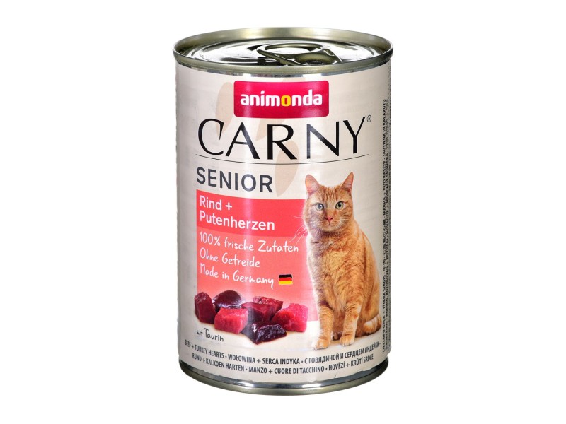 Animonda Carny Senior Beef and turkey hearts 400 g DLZANMKMK0075 – animonda Храна за котки