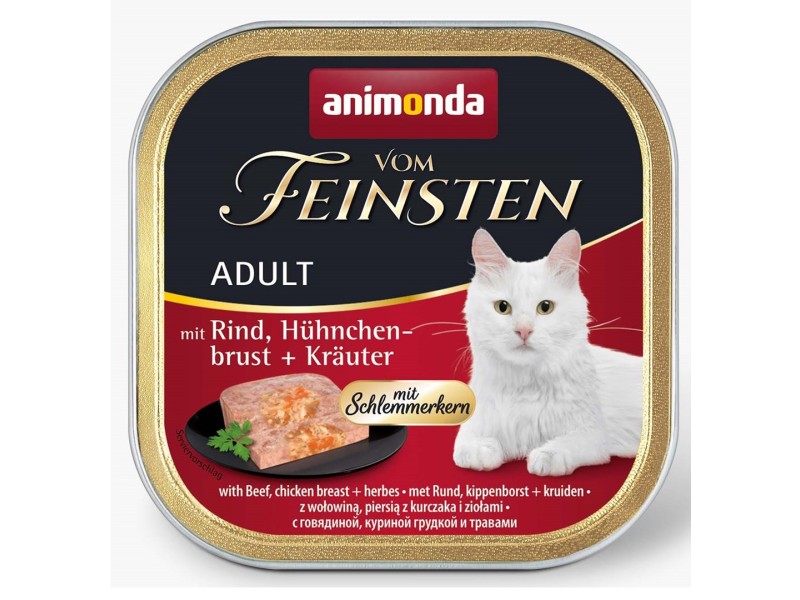 Animonda Vom Feinsten Classic Cat with Beef, Chicken Breast, Herbs 100g DLZANMKMK0024 – animonda Храна за котки