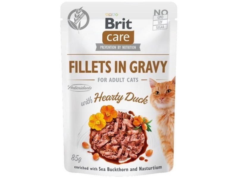 BRIT Care Fillets in Gravy duck fillets in sauce - wet cat food - 85 g DLZRITKMK0021 – Brit Храна за котки