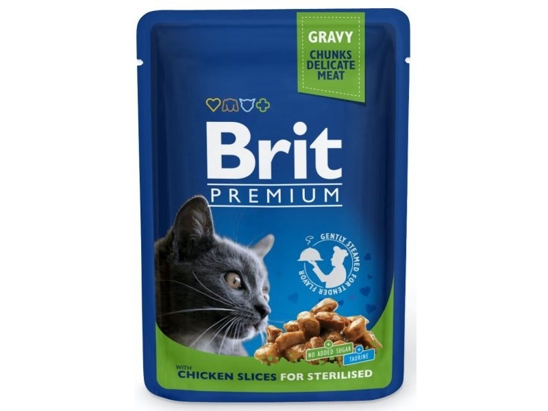 BRIT Premium Cat Chicken Sterilised - wet cat food - 100g BRIT Premium Cat Chicken Sterilised - wet cat food - 100g DLKRITKAM0018 – Brit Храна за котки