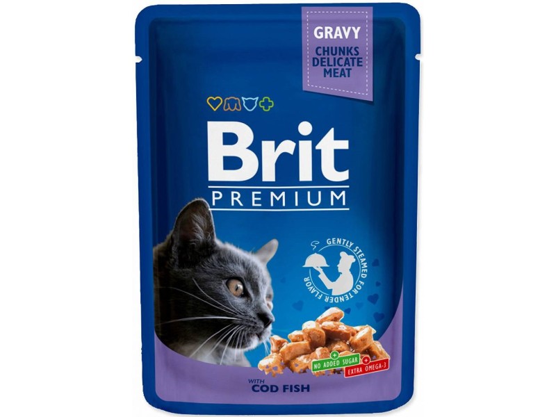 BRIT Premium Cat Cod Fish - wet cat food - 100g DLKRITKAM0019 – Brit Храна за котки