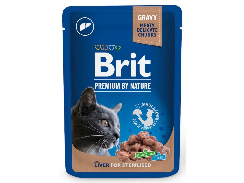 BRIT Premium Cat Liver Sterilised - wet cat food - 100g DLKRITKAM0021 – Brit Храна за котки