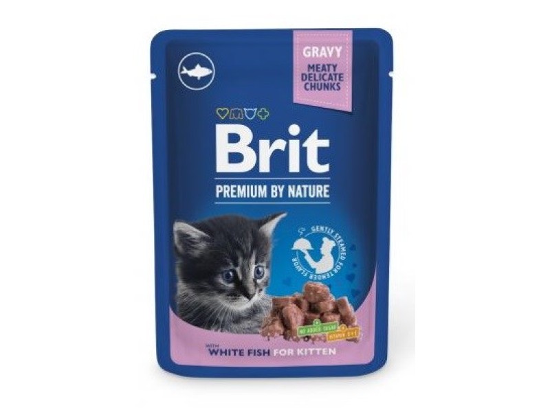 BRIT Premium by Nature Kitten White fish - wet cat food - 100 g BRIT Premium by Nature Kitten White fish - wet cat food - 100 g DLKRITKAM0007 – Brit Храна за котки