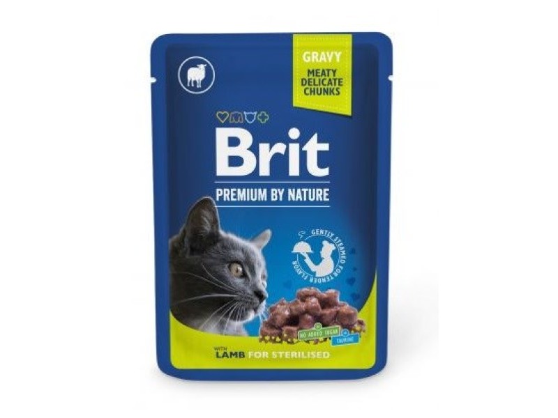 BRIT Premium by Nature Lamb for Sterilized - wet cat food - 100 g DLKRITKAM0006 – Brit Храна за котки
