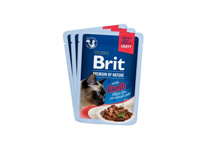 BRIT Premium by Nature Sterilised Plate pouches in sauce mix of flavors - wet food for cats - 12x85g DLKRITKAM0044 – Brit Храна за котки