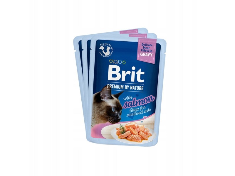 BRIT Premium by Nature Sterilised Plate pouches in sauce mix of flavors - wet food for cats - 12x85g DLKRITKAM0044 – Brit Храна за котки