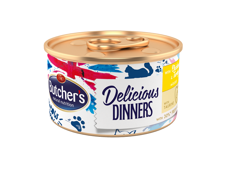 BUTCHERS Delicious Dinners Chicken with turkey - wet cat food - 85 g DLZBHRKMK0011 – Butchers Храна за котки