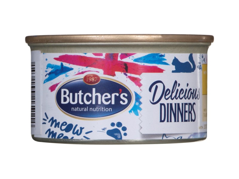 BUTCHERS Delicious Dinners Chicken with turkey - wet cat food - 85 g DLZBHRKMK0011 – Butchers Храна за котки